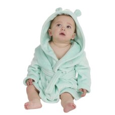 18C715: Baby Mint Hooded Dressing Gown (6-24 Months)